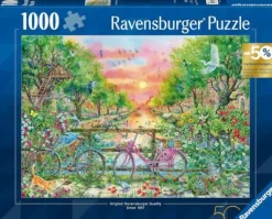 Ravensburger Erwachsenenpuzzle>Verträumte Fahrräder in Amsterdam - Puzzle 1000 Te