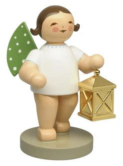 Wendt&Kühn Figuren>Weggefährte Engel mit Laterne vergoldet 2025