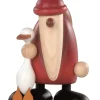 Köhler Kunsthandwerk Figuren>Weihnachtsmann mit Weihnachtsgans Auguste, groß