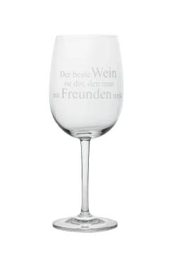 Räder Wein>Weinglas „Der Beste Wein ist der...", H 22cm D8,5c