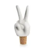 Donkey Barzubehör>Weinstopper Peace Hands / Flaschenkorken / weißca