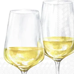 IHR Servietten Und Serviettenringe|Servietten>WHITE WINE GLASSES Cocktail-Servietten C1046600