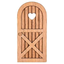 Det Gamle Apotek Dekoration>Wichteltür rund Holz 14cm