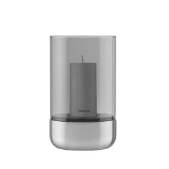 Blomus Kerzen, Leuchter Und Zubehör>Windlicht -CALMA- Edelstahl Matt, Glas Smoke Größe