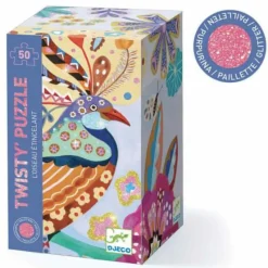 Djeco Kinderpuzzle>Wizzy Puzzles: Funkelnder Vogel, 50 Teile