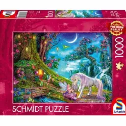 Schmidt Spiele Erwachsenenpuzzle>Wo Sich Einhorn Und Elfe Gute Nacht 1000 Teile