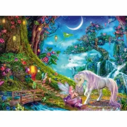 Schmidt Spiele Erwachsenenpuzzle>Wo Sich Einhorn Und Elfe Gute Nacht 1000 Teile