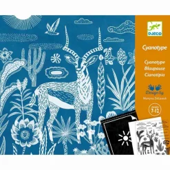 Djeco Basteln>Workshop Blaudruck: Savanne bei Nacht
