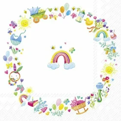 IHR Servietten Und Serviettenringe|Servietten>WREATH FOR A BABY Lunch-Servietten L1046500