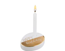 Räder Kerzen, Leuchter Und Zubehör>Wunschkerze „Happy Birthday", gold