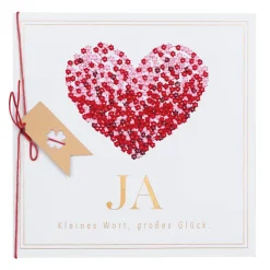 Räder Karten>XL-Stickkarte „Ja- kleines Wort großes Glück"