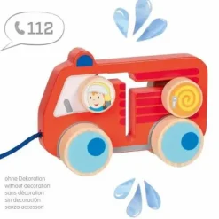 Gollnest & Kiesel Spielen>Ziehfahrzeug Feuerwehr 112