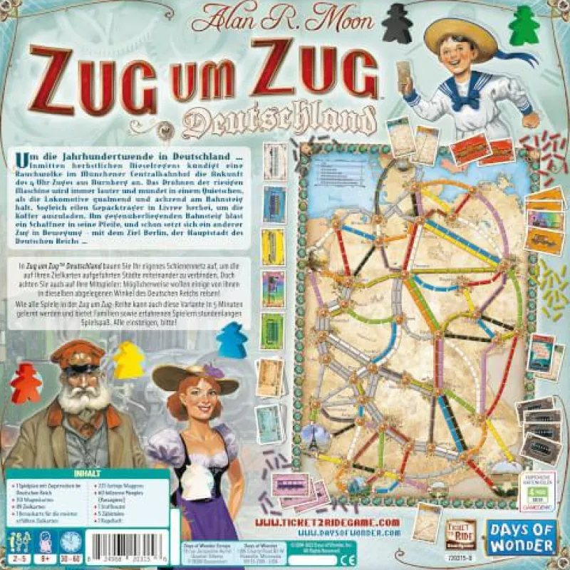 Days of Wonder Familien- Und Gesellschaftsspiele>Zug um zug Deutschland (Neu inkl. Deustchland 1902